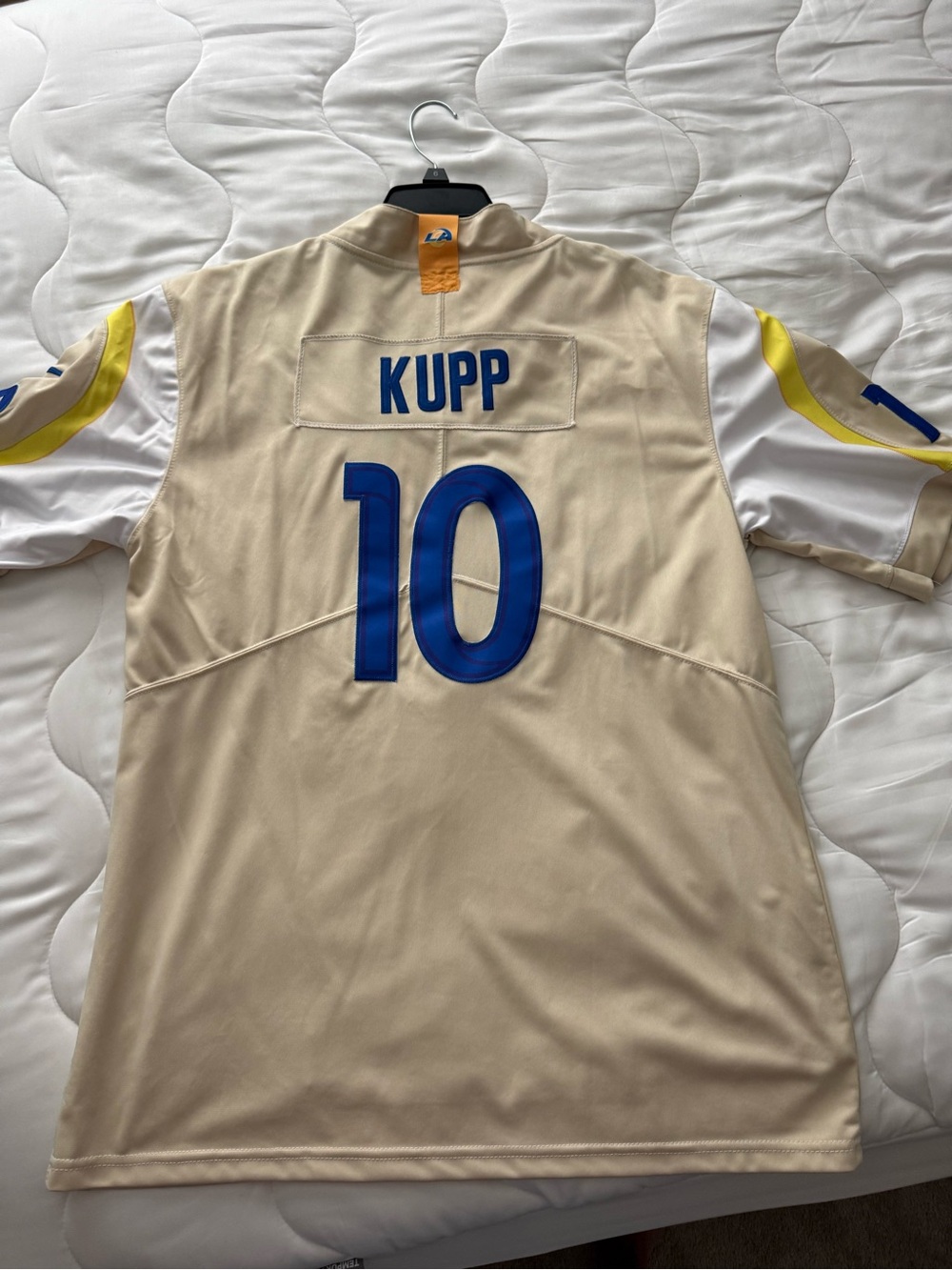 NFL Men’s Cream Game Jersey with Gold Accent